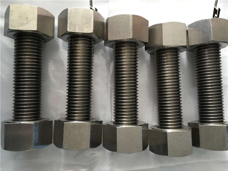 nickel alloy 400 en2.4360 ganap na i-thread ang rod na may mga fastener ng nuts