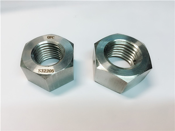 din934 hindi kinakalawang na asero hex nut, duplex sa walang hanggan bakal na hex nut