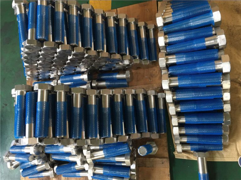 sus 304l en1.4306 ss fastener hex bolts iso4014 kalahating thread