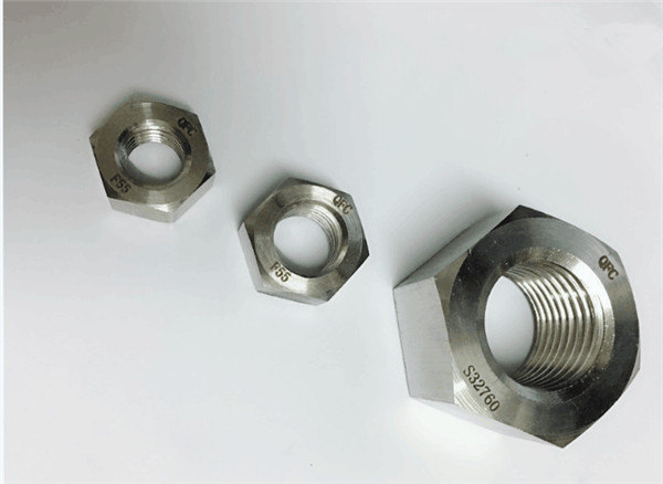 duplex 2205 / f55 / 1.4501 / s32760 hindi kinakalawang na mga fastener ng asero mabigat na hex nut m20